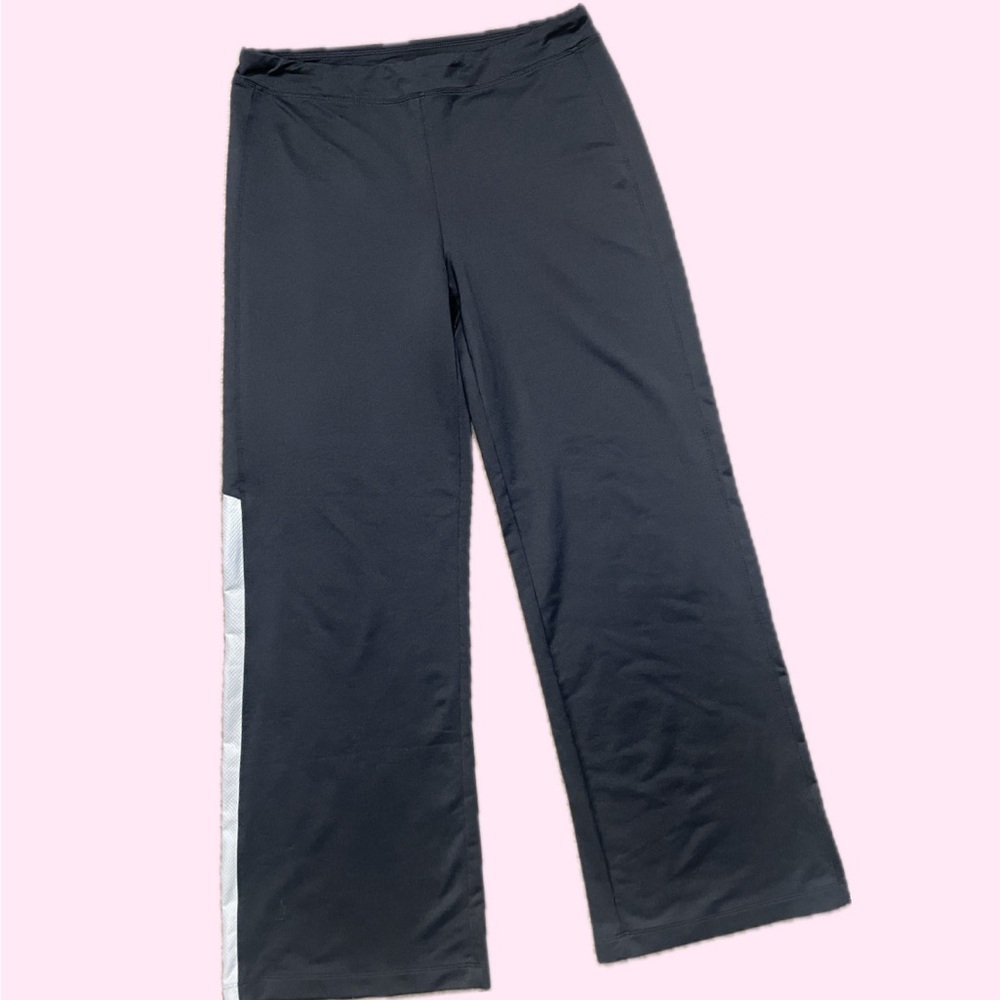 Black & White Straight Athletic Workout Pants